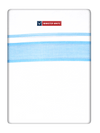 Men's Cotton White Double Layered Dhoti with Pale Blue Fancy Kara- Empuran