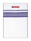 Mens Cotton White Double Layered Dhoti with Violet Fancy Kara - Empuran