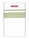 Men's Cotton White Double Layered Dhoti with Leaf Green Fancy Kara  - Empuran