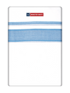 Men's Cotton White Double Layered Dhoti with Ice Blue Fancy Kara - Empuran