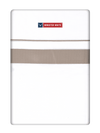 Mens Cotton White Double Layered Dhoti with Light Brown Fancy Kara - Palakadan