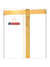 Mens Cotton White Single Layered with Gold Jari Velcro Pocket Dhoti - Trigger