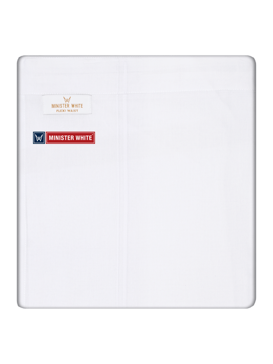 Mens Cotton White Colour Single Layered with White Border Flexi Dhoti - Birbal Flexi by Minister White