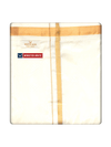 Mens Art Silk Cream Double Layered with Gold Jari Velcro Pocket Dhoti - Royal