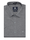 Mens Cotton Regular Fit Grey Colour Shirt Oxford