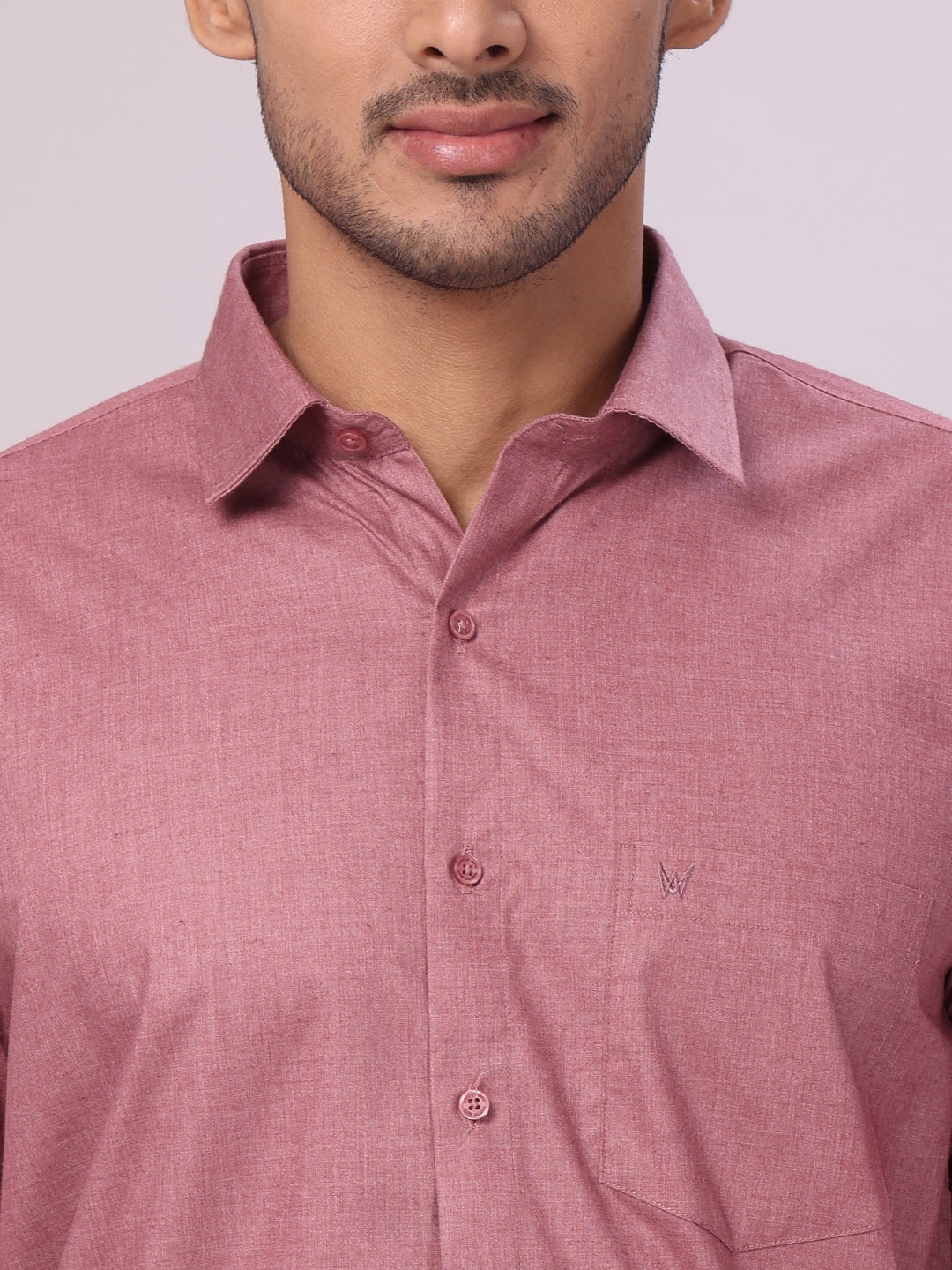 Men's Light Maroon Shirt Casper close view 