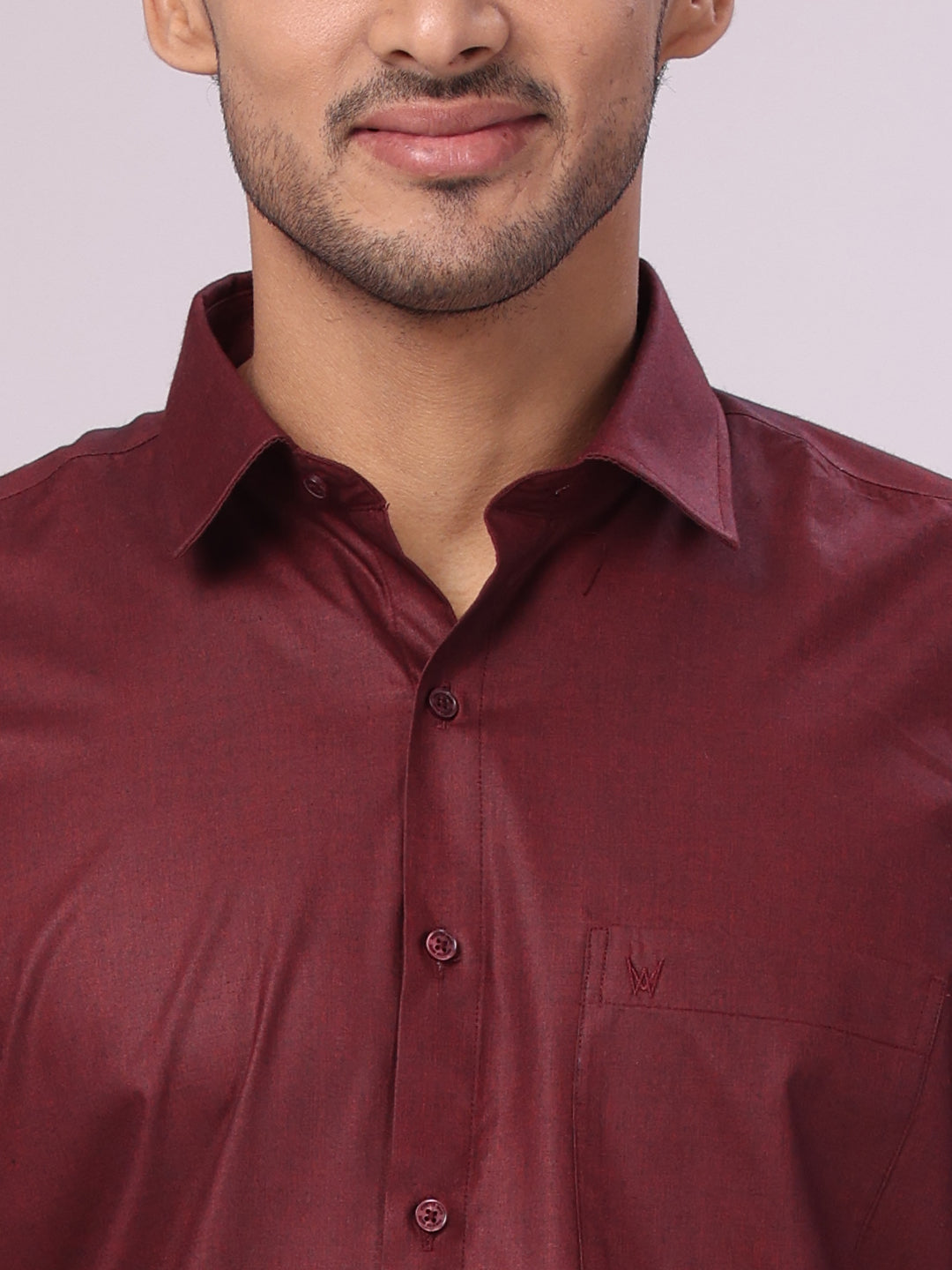 Men's Maroon Shirt Casper close view