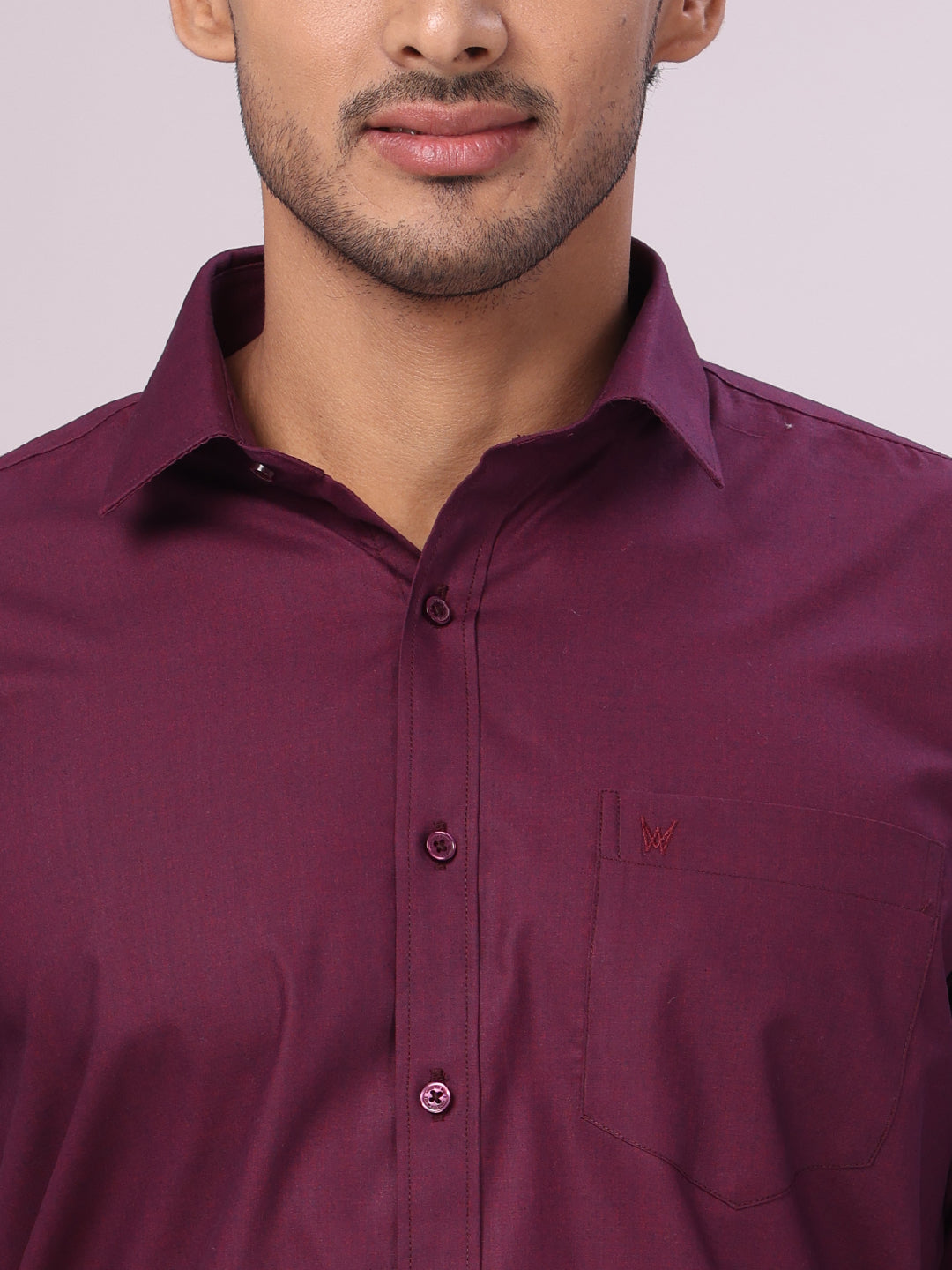 Men's Dark Wine Shirt Casper close view