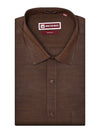 Men’s Premium Chambray Regular Fit Coffee Brown Shirt Farnal