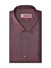 Men’s Premium Chambray Regular Fit Dark Mauve Shirt Farnal