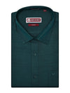 Men’s Premium Chambray Regular Fit Dark Green Shirt Farnal