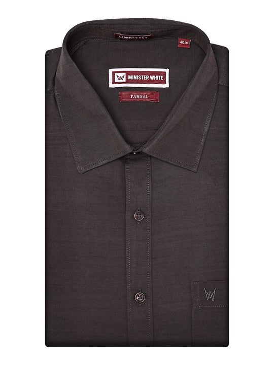 Men’s Premium Chambray Regular Fit Charcoal Shirt Farnal