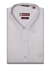 Men's Cotton Two-Tone Texture Light Gray Shirt Gameto