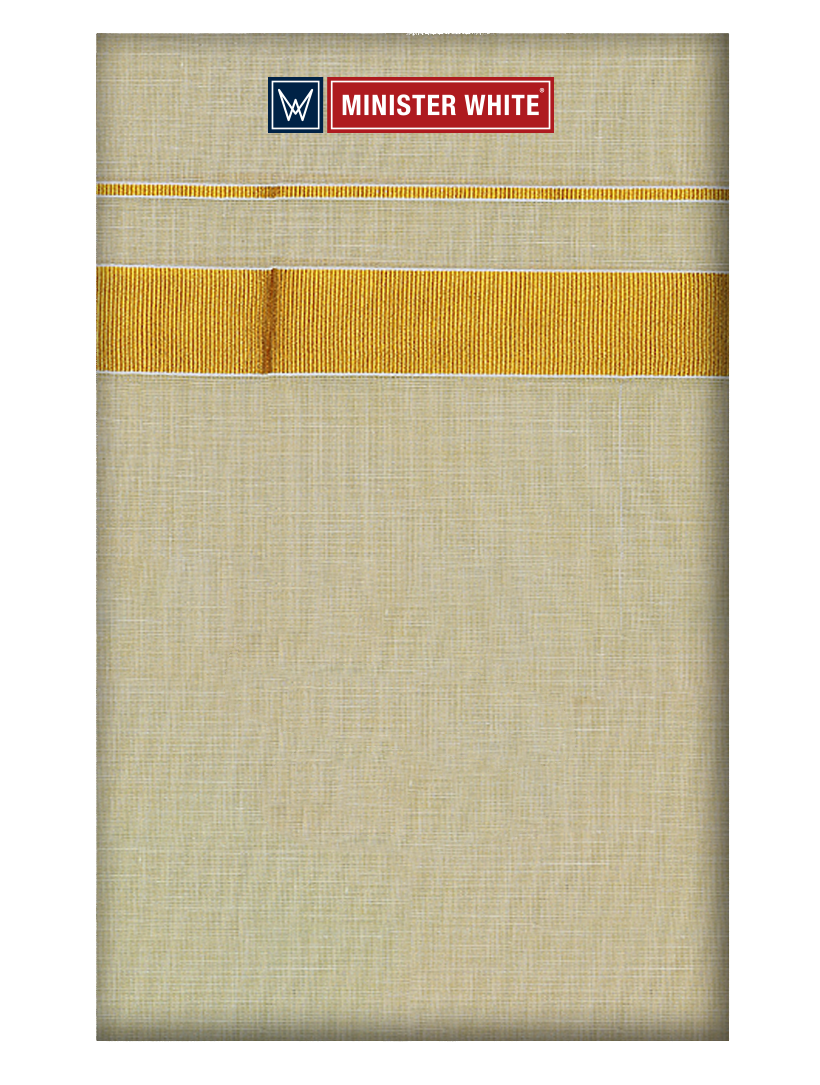 Mens Tissue Double Layer Gold Colour Dhoti - Mystic Gold by Minister White