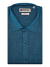 Men's Premium Cotton Linen Regular Fit Ramar Blue Shirt Harbor