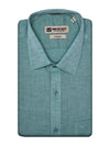 Men's Premium Cotton Linen Regular Fit Dark Teal Shirt Harbor