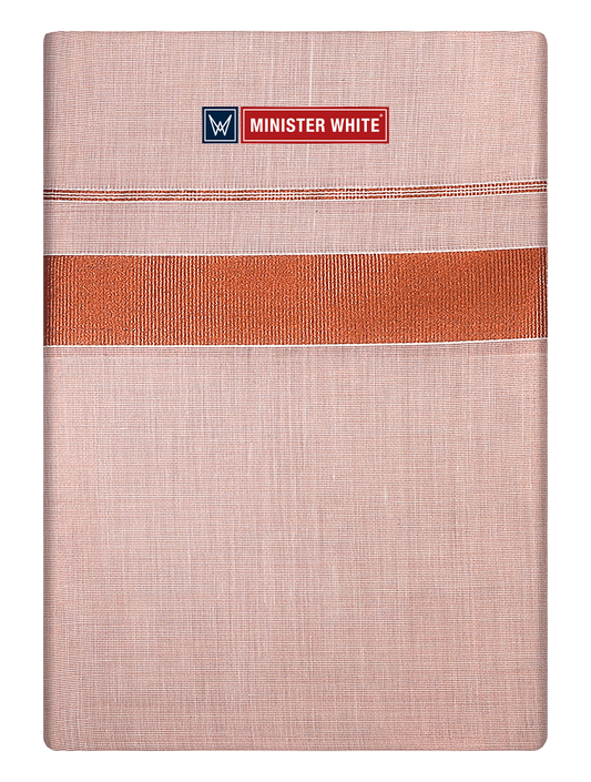 Mens Single Layer Tissue Copper Colour Dhoti Hero Tissue by Minister White