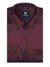 Mens Satin Slim Fit Wine Colour Shirt Satin Touch