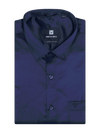Mens Satin Slim Fit Navy Colour Shirt Satin Touch