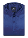Mens Satin Slim Fit Royal Blue Colour Shirt Satin Touch