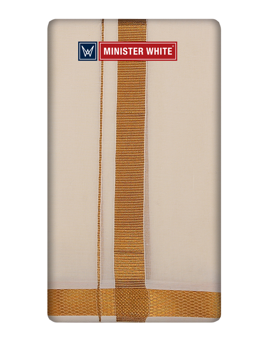 Cotton Cream Angavastram - Udayagiri 70K by Minister White
