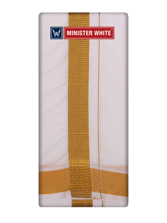 Cotton Cream Angavastram - Udayagiri 100K by Minister White