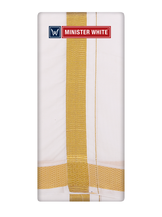 Cotton White Angavastram - Nalanda 100K by Minister White