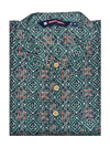 Mens Cotton Green Colour Full Sleeves Short Kurta