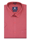 Mens Cotton Regular Fit Ruby Colour Shirt Oxford