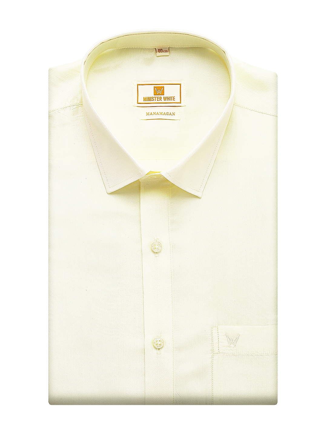 Mens Art Silk Cream Colour Wedding Shirt Manamagan by Minister White