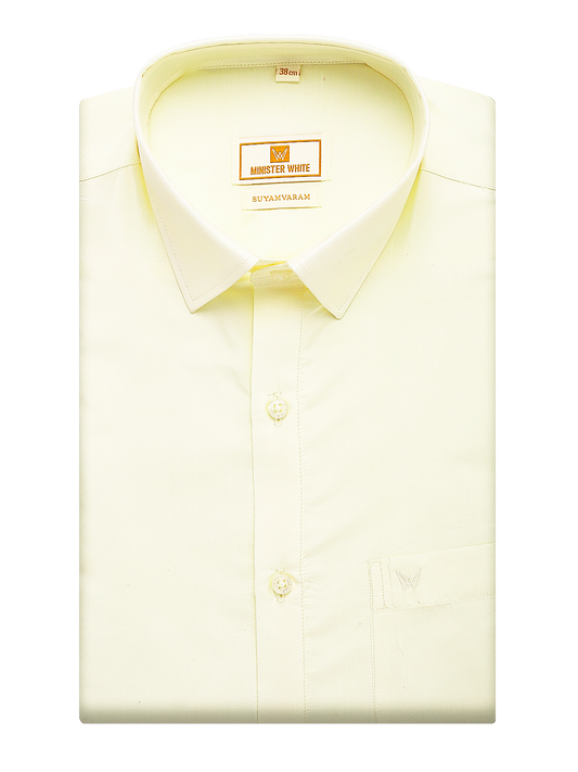 Mens Pure Silk Cream Colour Wedding Shirt Suyamvaram by Minister White
