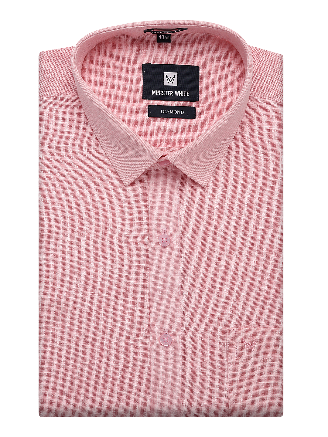 Mens Cotton Pink Colour Regular Fit Shirt Diamond