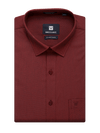 Mens Cotton Regular Fit Maroon Colour Shirt Divine Touch