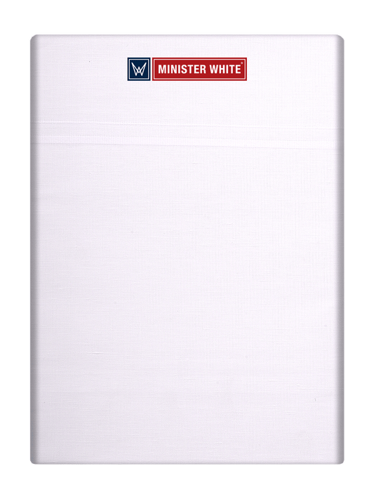 Mens Cotton White Double Layered Small Border Dhoti - Niham by Minister White