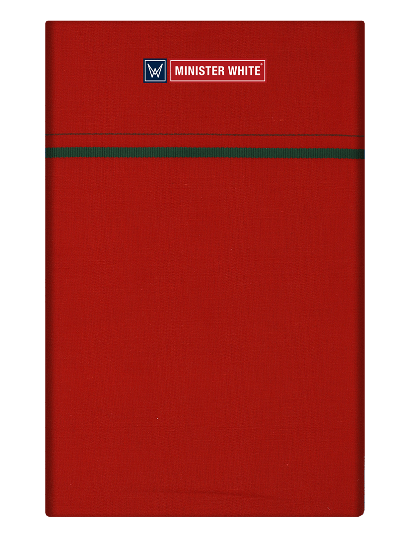 Mens Cotton Red Color Single Layered Dhoti with Assorted Border - Bhoomi by Minister White