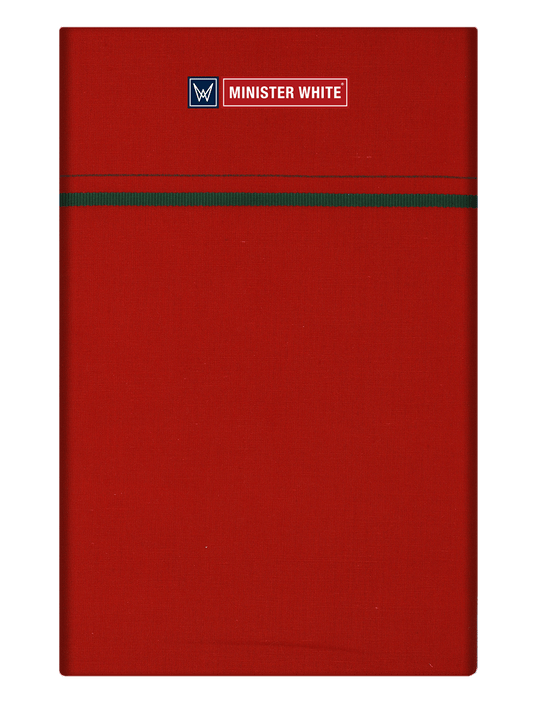Mens Cotton Red Color Single Layered Dhoti with Assorted Border - Bhoomi by Minister White