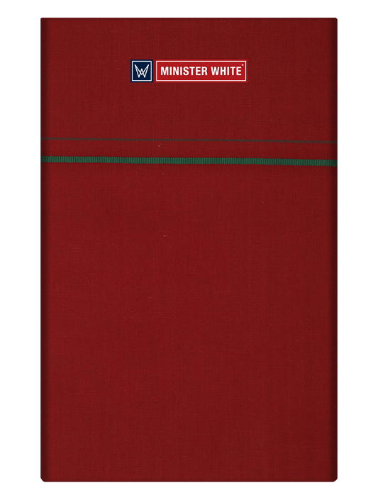 Mens Cotton Maroon Color Single Layered Dhoti with Assorted Border - Bhoomi by Minister White