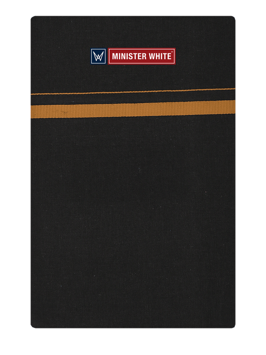 Mens Cotton Black Color Single Layered Dhoti with Assorted Border - Harban by Minister White