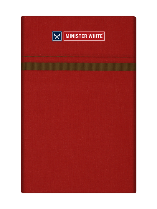 Mens Cotton Red Color Single Layered Dhoti with Assorted Border - Harban by Minister White