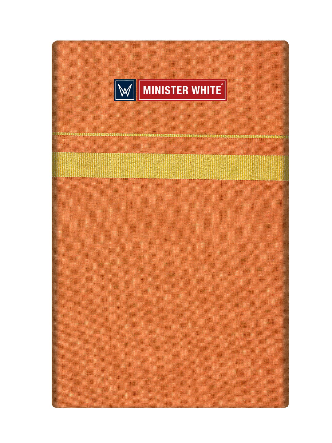 Mens Cotton Dark Kavi Color Single Layered Dhoti with Assorted Border - Vintage by Minister White