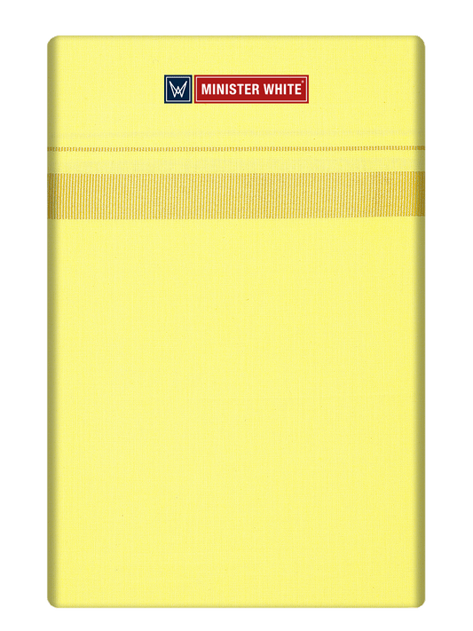 Mens Cotton Yellow Color Single Layered Dhoti with Assorted Border - Vintage by Minister White