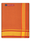 Men's Cotton Medium Kavi Panchakacham & Angavastram Set with Elegant Assorted Border Design River