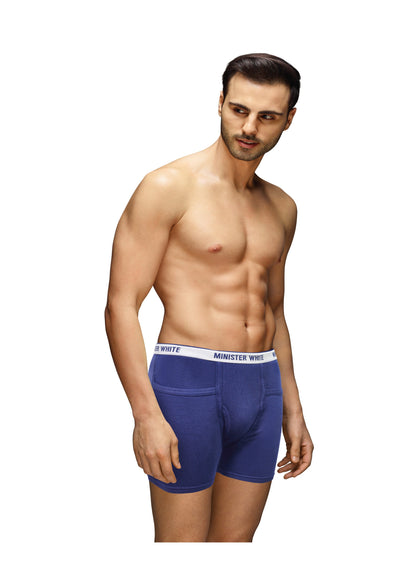 Mens Super Combed Cotton Colour Trunk Jasper by Minister White