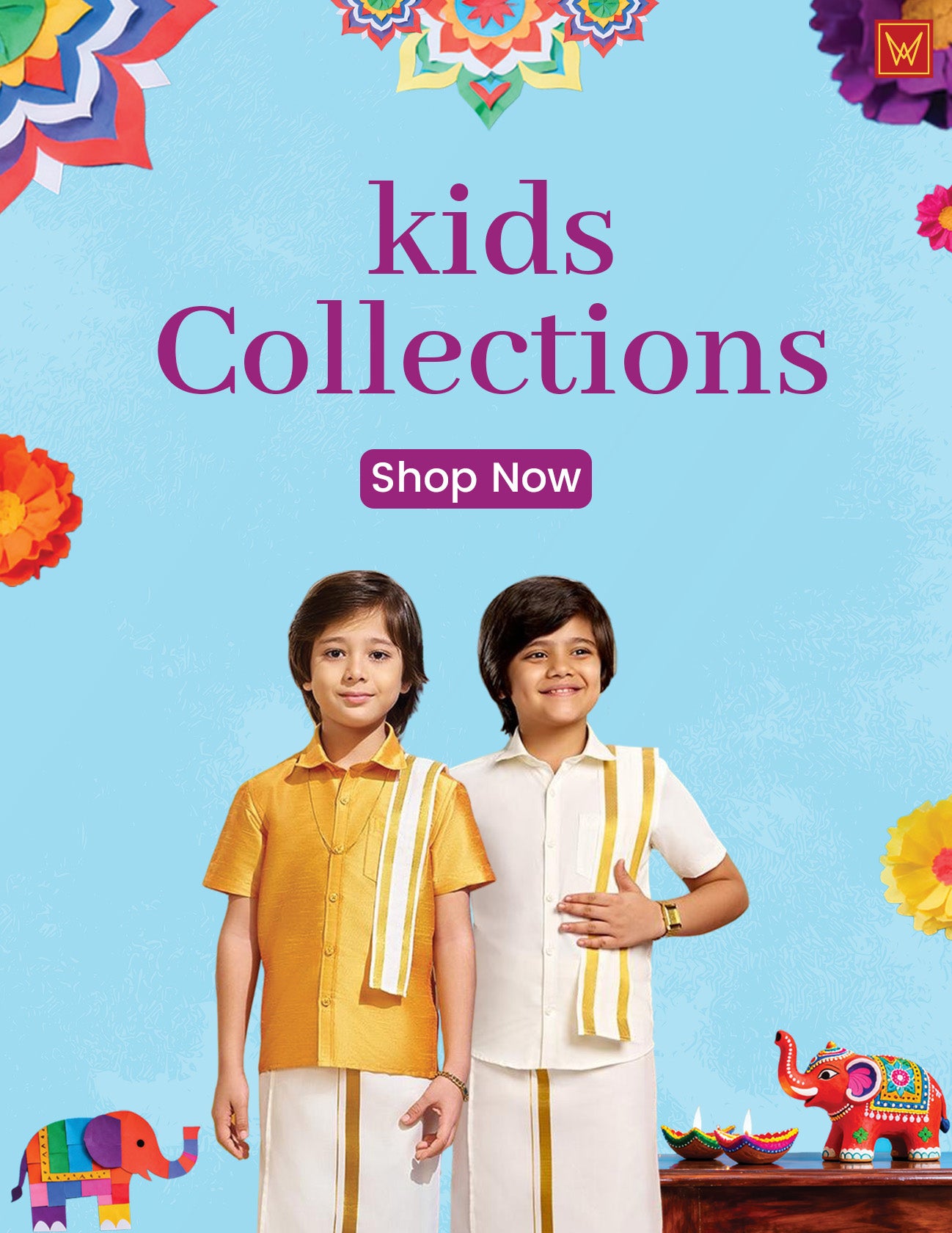 Minister White Premium Kids Collection for Diwali