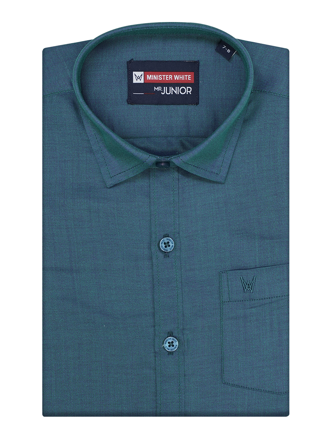 Boys Teal Half Sleeves Shirt by Minister White