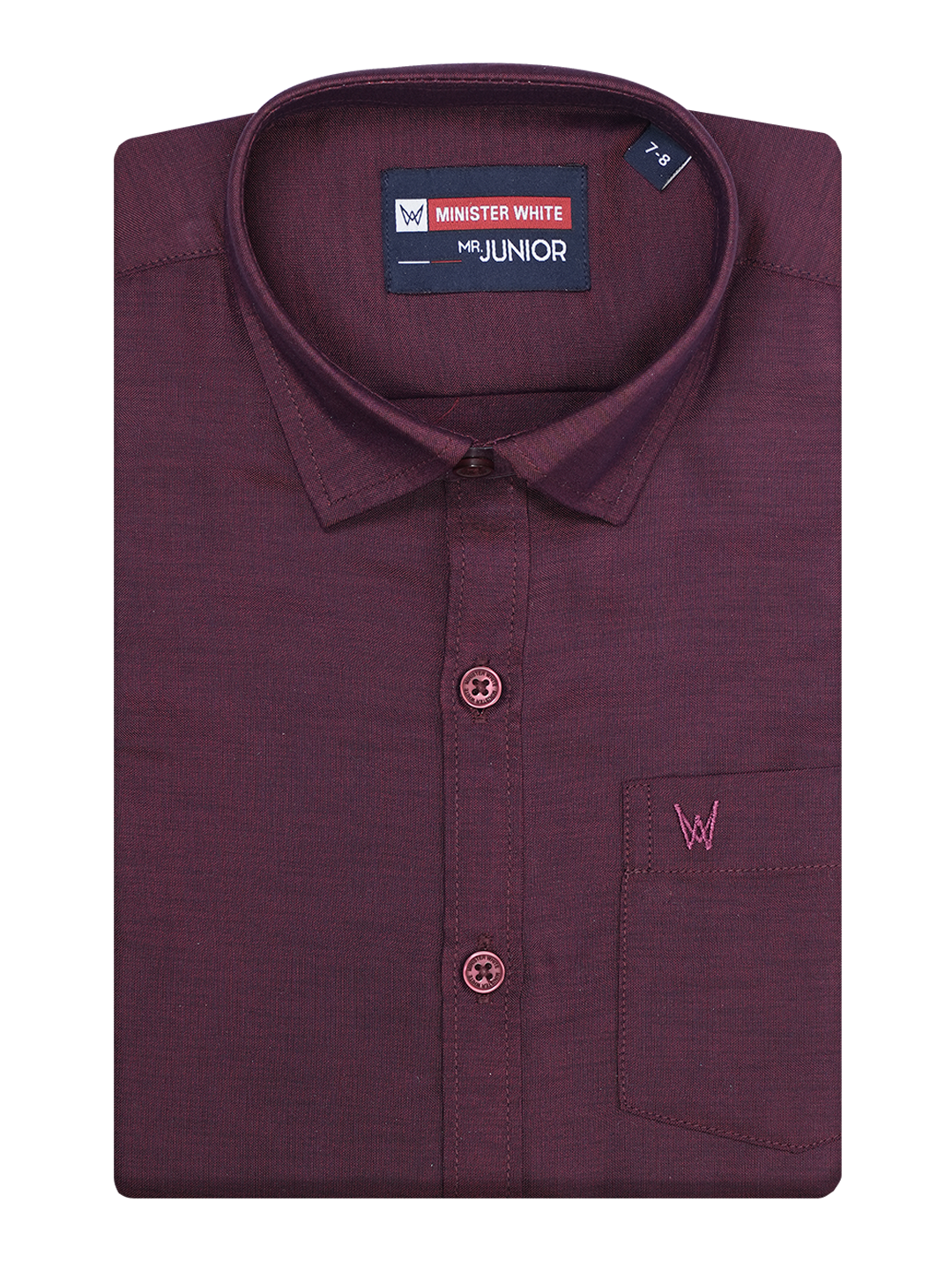 Boys Maroon Half Sleeves Shirt by Minister White