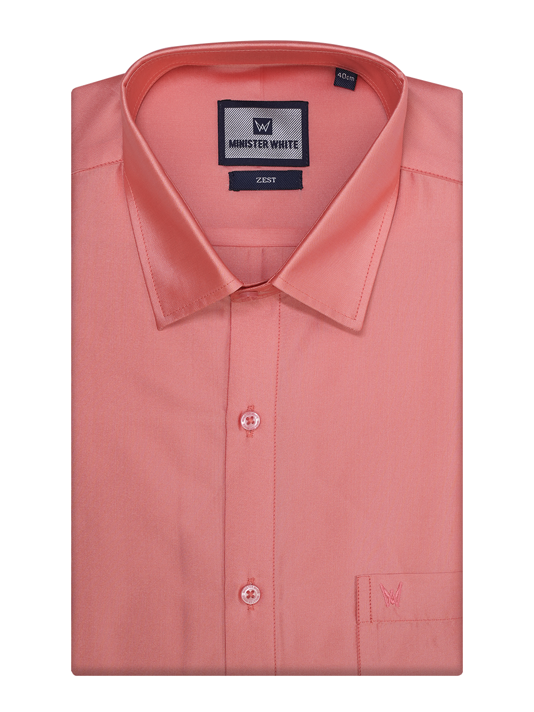 Mens Taffeta Relax Fit Pink Colour Shirt Zest by Minister White