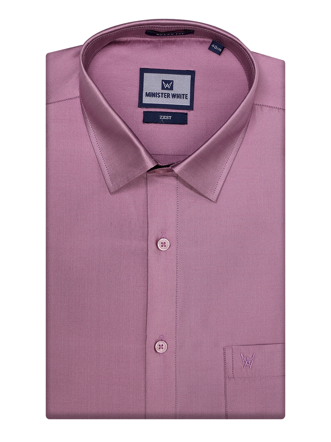 Mens Taffeta Relax Fit Light Purple Colour Shirt Zest by Minister White