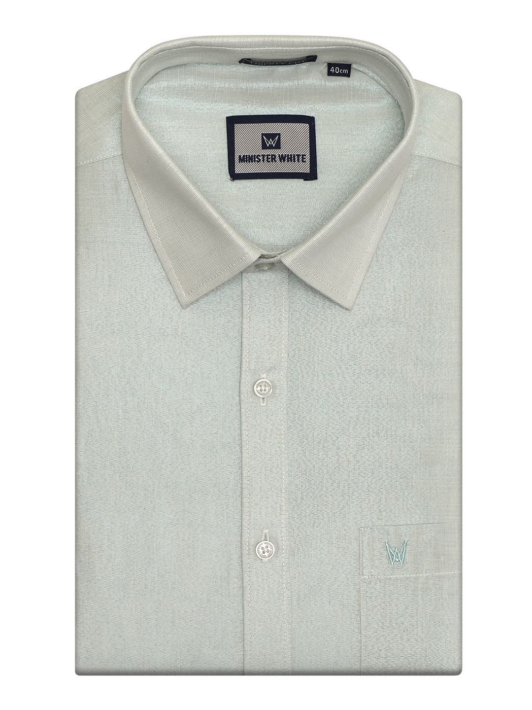 Mens Tissue Mint Blue Shirt by Minister White