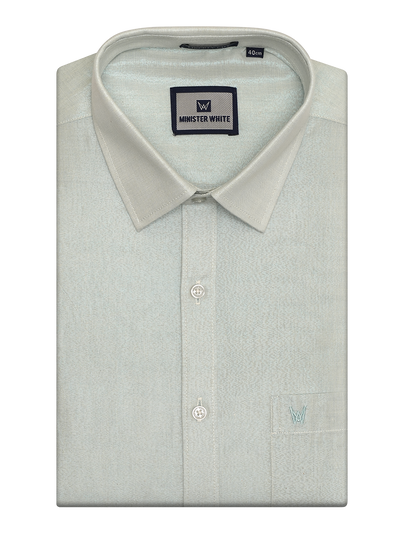 Mens Tissue Mint Blue Shirt by Minister White